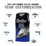 Custom Black Yellow Eagle Pattern Graffiti Pattern Sports Uniform Basketball Jersey