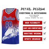 Custom Red Royal Eagle Pattern Graffiti Pattern Sports Uniform Basketball Jersey