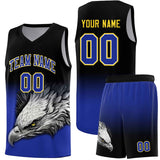 Custom Black Yellow Eagle Pattern Graffiti Pattern Sports Uniform Basketball Jersey