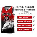 Custom Red Black Eagle Pattern Graffiti Pattern Sports Uniform Basketball Jersey