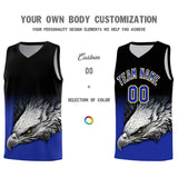 Custom Black Yellow Eagle Pattern Graffiti Pattern Sports Uniform Basketball Jersey