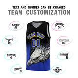 Custom Black Yellow Eagle Pattern Graffiti Pattern Sports Uniform Basketball Jersey