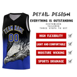 Custom Black Yellow Eagle Pattern Graffiti Pattern Sports Uniform Basketball Jersey