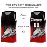 Custom Black Red Eagle Pattern Graffiti Pattern Sports Uniform Basketball Jersey