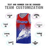 Custom Red Royal Eagle Pattern Graffiti Pattern Sports Uniform Basketball Jersey