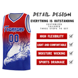 Custom Red Royal Eagle Pattern Graffiti Pattern Sports Uniform Basketball Jersey