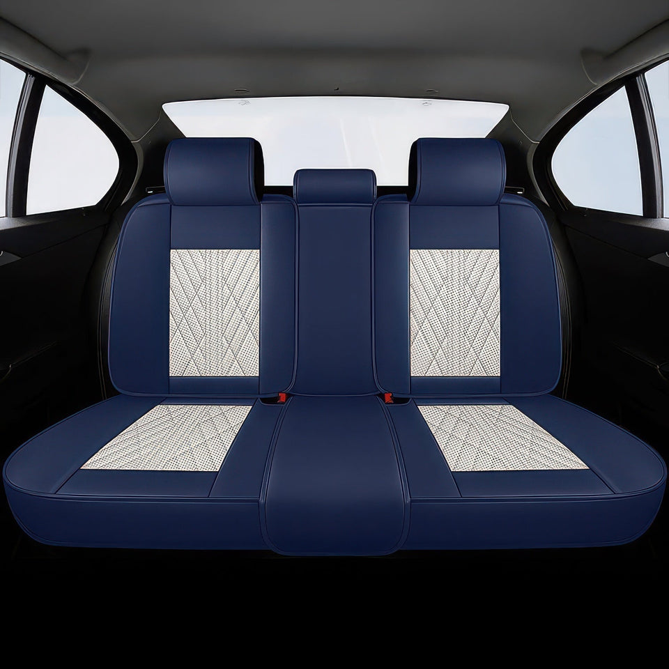 Beige & Blue Ultra Car Seat Covers