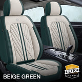 Beige & Green Ultra Car Seat Covers