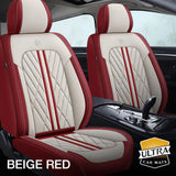 Beige & Red Ultra Car Seat Covers
