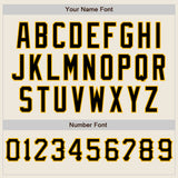 Custom Stitched Cream Black-Gold Baseball Pullover Sweatshirt Hoodie