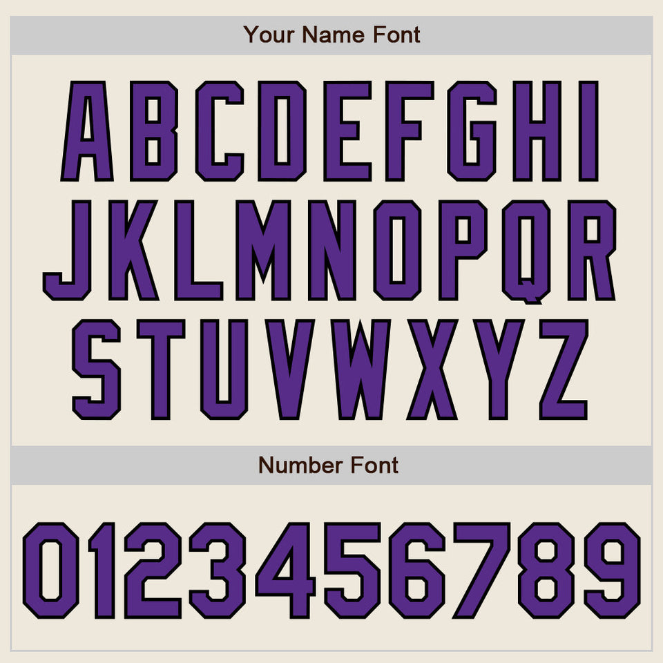 Custom Stitched Cream Purple-Black Baseball Pullover Sweatshirt Hoodie