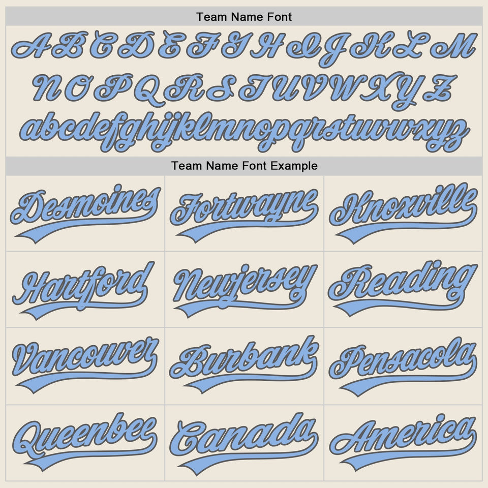 Custom Stitched Cream Light Blue-Steel Gray Baseball Pullover Sweatshirt Hoodie