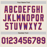 Custom Stitched Cream Purple-Orange Baseball Pullover Sweatshirt Hoodie