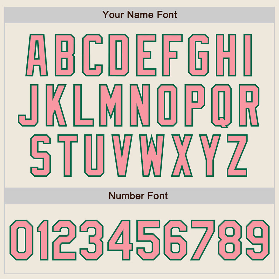 Custom Stitched Cream Medium Pink-Kelly Green Baseball Pullover Sweatshirt Hoodie