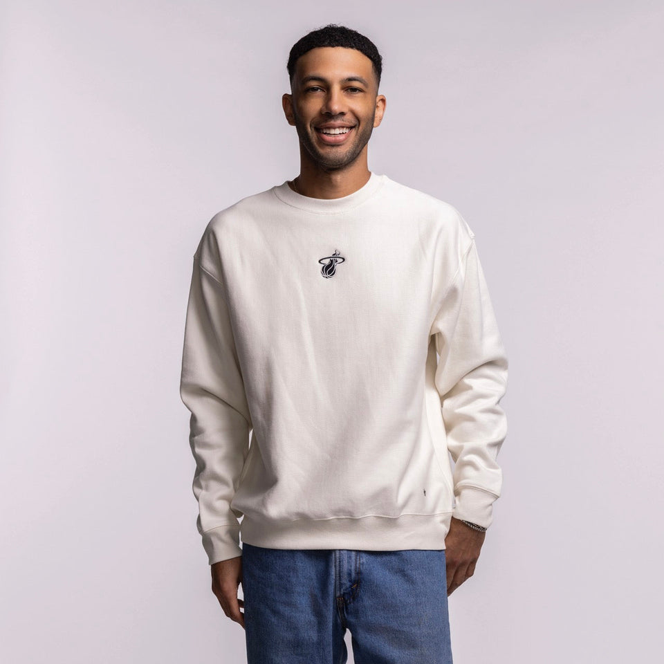 '47 Brand Miami HEAT Cream Logo Foundation Crewneck