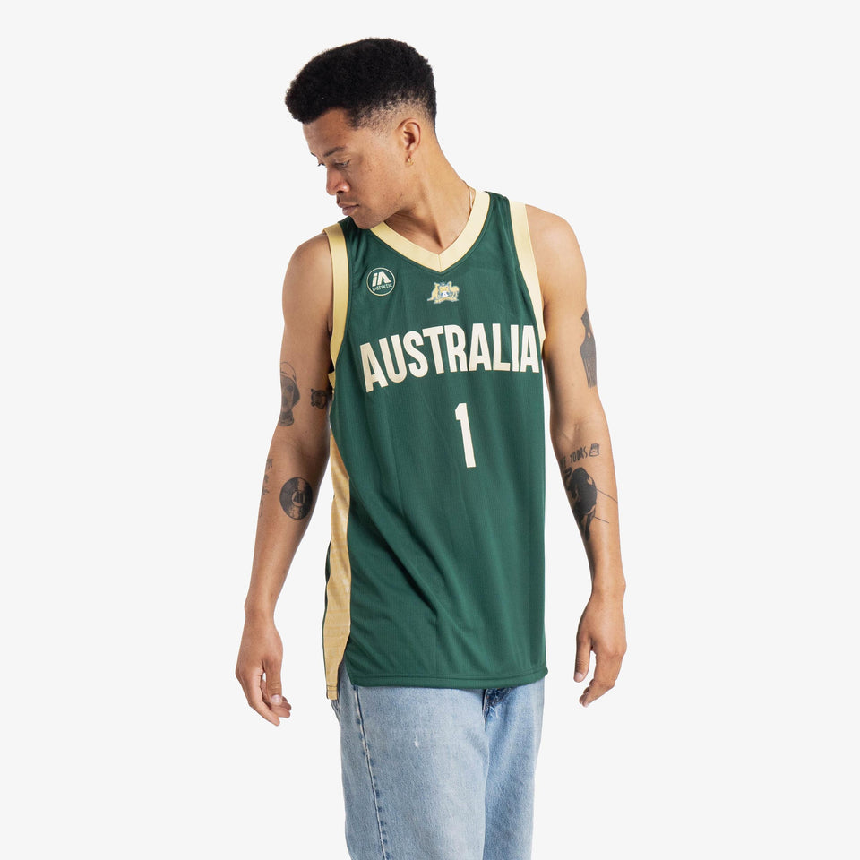 Dyson Daniels Australian Boomers National Home Green Jersey