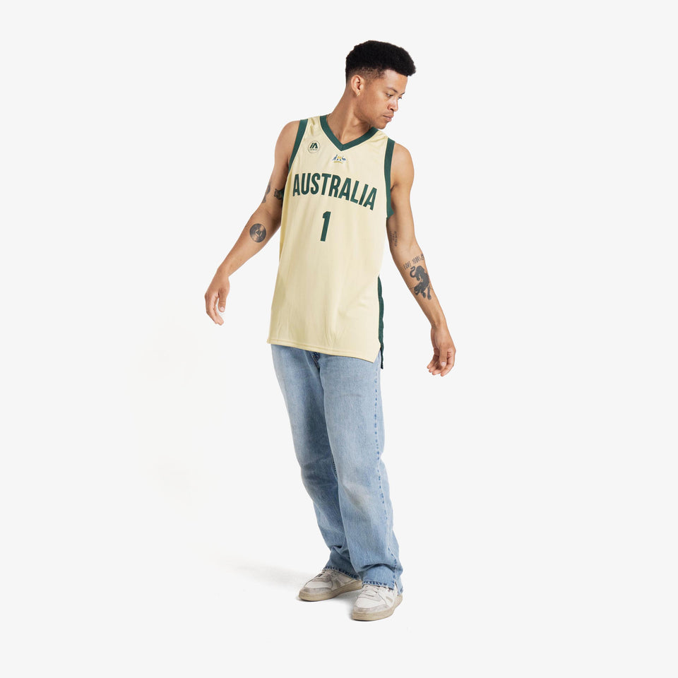 Dyson Daniels  Australian Boomers National Away Yellow Jersey