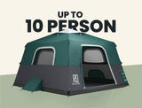 2-Step Cabin Tent – Très grande taille + Bâche de camping OFFERTE (jusqu'à 10 personnes. FR).