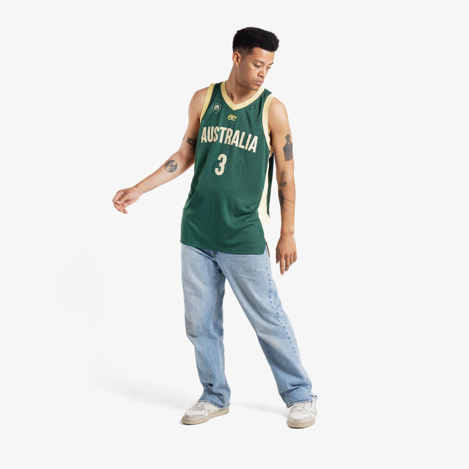 Josh Giddey Australian Boomers National Home Green Jersey