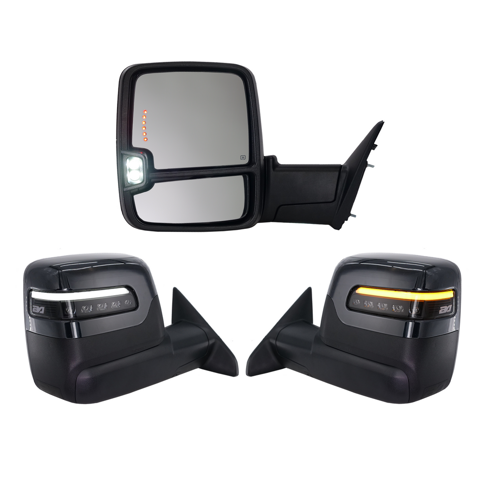 2023+ Style Ram Tow Mirrors | 2009-2018 Dodge Ram 1500