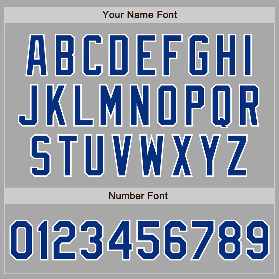 Custom Stitched Gray Royal-White Baseball Pullover Sweatshirt Hoodie