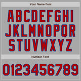 Custom Stitched Gray Red-Royal Baseball Pullover Sweatshirt Hoodie