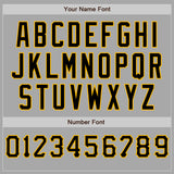 Custom Stitched Gray Black-Gold Baseball Pullover Sweatshirt Hoodie