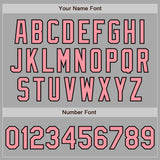 Custom Stitched Gray Medium Pink-Black Baseball Pullover Sweatshirt Hoodie