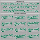 Custom Stitched Gray Kelly Green-White Baseball Pullover Sweatshirt Hoodie