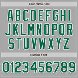 Custom Stitched Gray Kelly Green-White Baseball Pullover Sweatshirt Hoodie