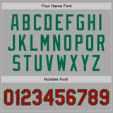 Custom Stitched Gray Red-Kelly Green Baseball Pullover Sweatshirt Hoodie