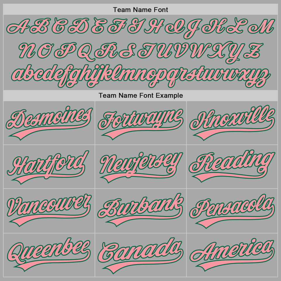 Custom Stitched Gray Medium Pink-Kelly Green Baseball Pullover Sweatshirt Hoodie