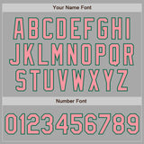 Custom Stitched Gray Medium Pink-Kelly Green Baseball Pullover Sweatshirt Hoodie