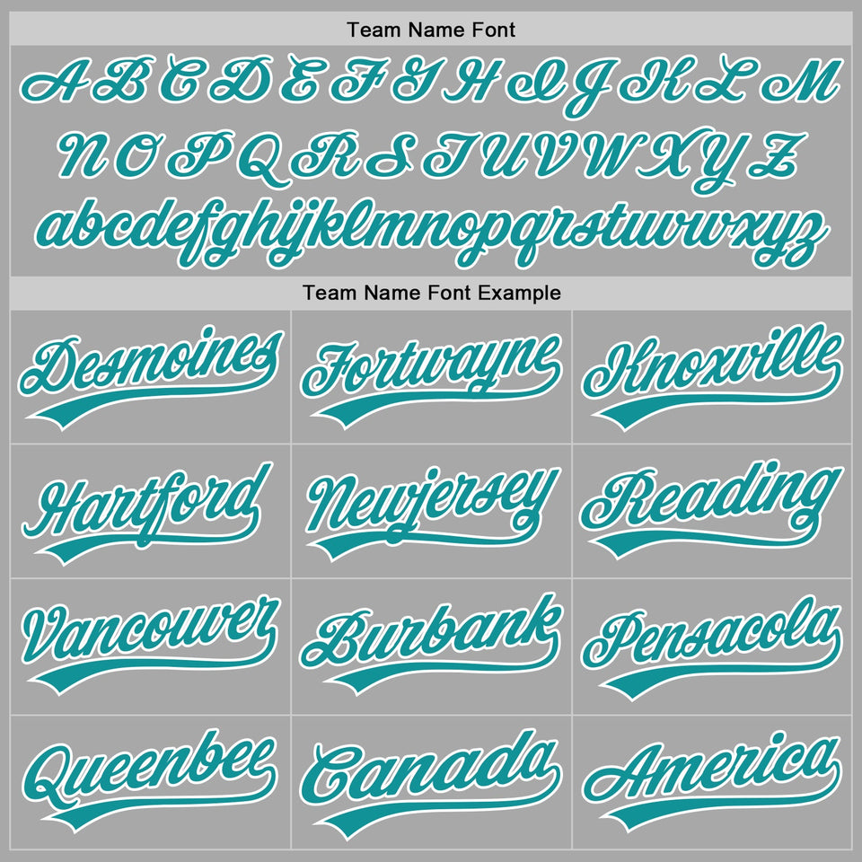 Custom Stitched Gray Teal-White Baseball Pullover Sweatshirt Hoodie