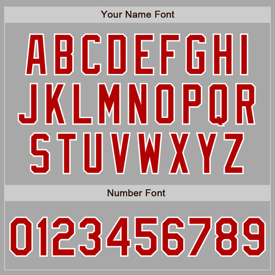 Custom Stitched Gray Red-White Baseball Pullover Sweatshirt Hoodie