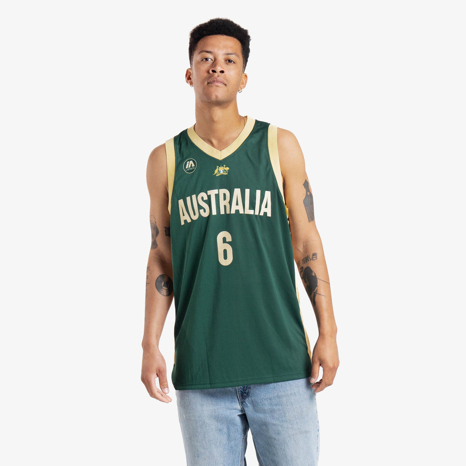 Josh Green Australian Boomers National Home Green Jersey