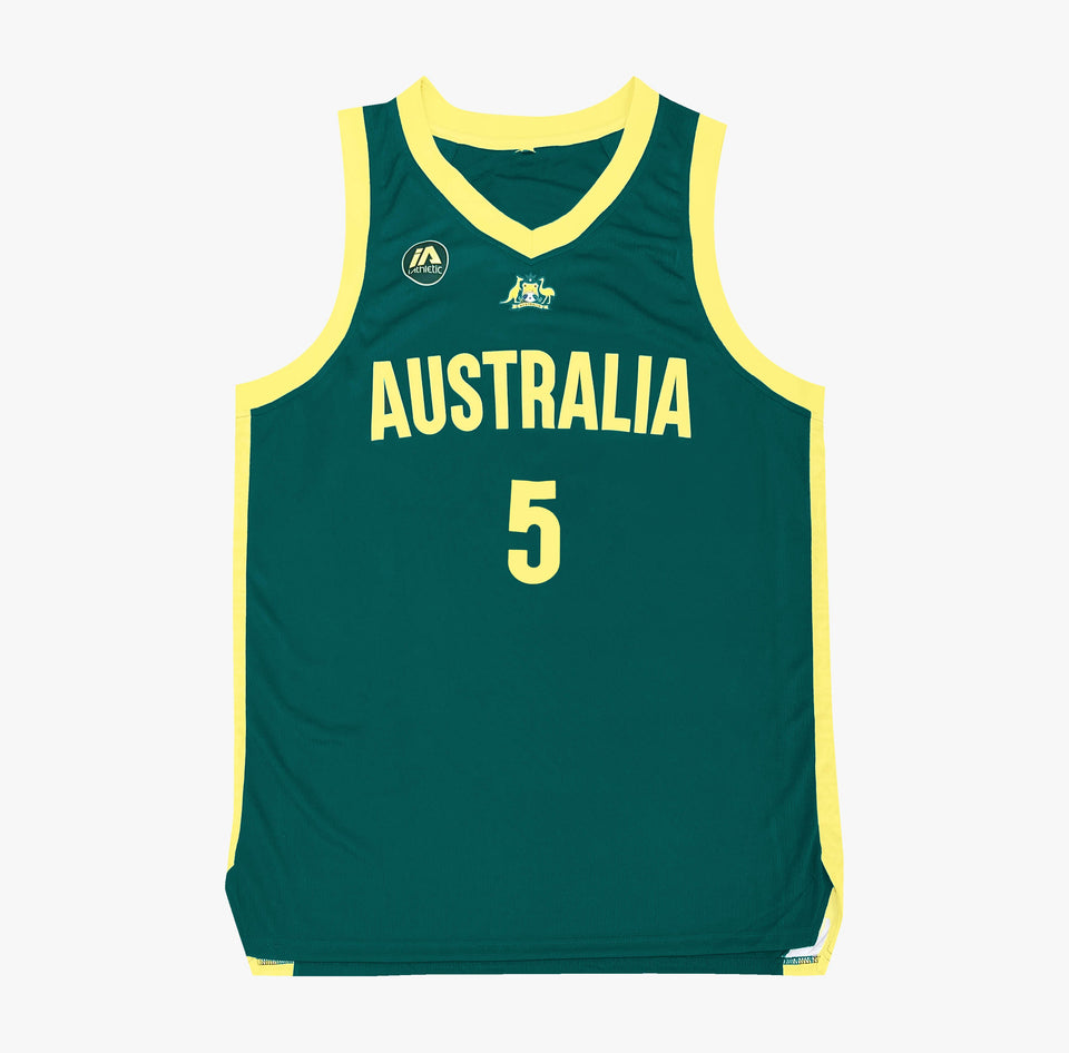 Patty Mills Australian Boomers National Home Green Jersey