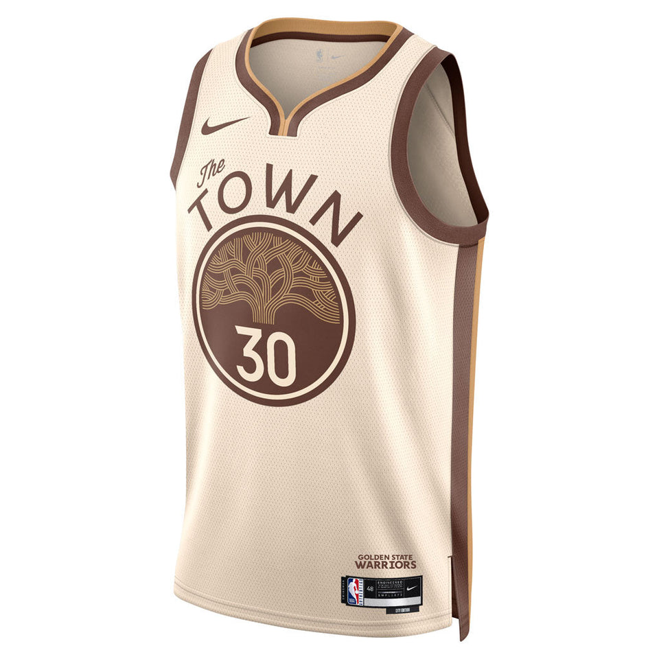 NBA Golden State Warriors Steph Curry Nike 2025-26 City Edition Swingman Jersey - Cream