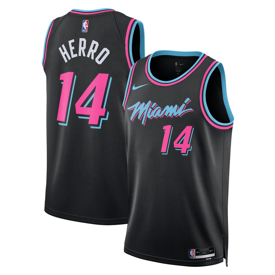 NBA Miami Heat Tyler Herro Nike 2025-26 City Edition Swingman Jersey - Black