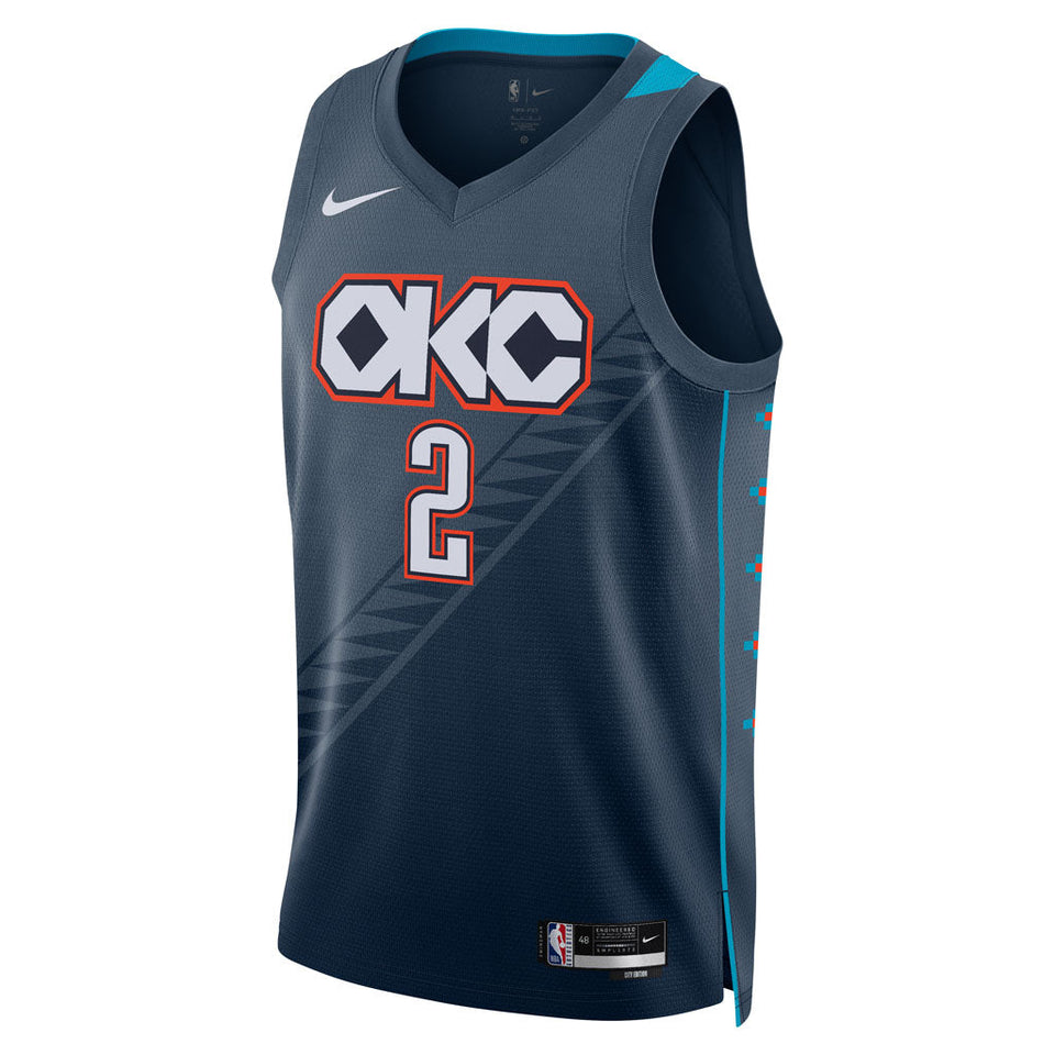 NBA Oklahoma City Thunder Shai Gilgeous-Alexander Nike 2025-26 City Edition Swingman Jersey - Navy