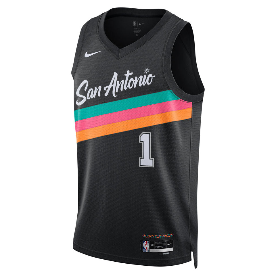 NBA San Antonio Spurs Victor Wembanyama Nike 2025-26 City Edition Swingman Jersey - Black