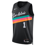 NBA San Antonio Spurs Victor Wembanyama Nike 2025-26 City Edition Swingman Jersey - Black