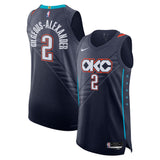 NBA Oklahoma City Thunder Shai Gilgeous-Alexander Nike 2025-26 City Edition Authentic Jersey - Navy