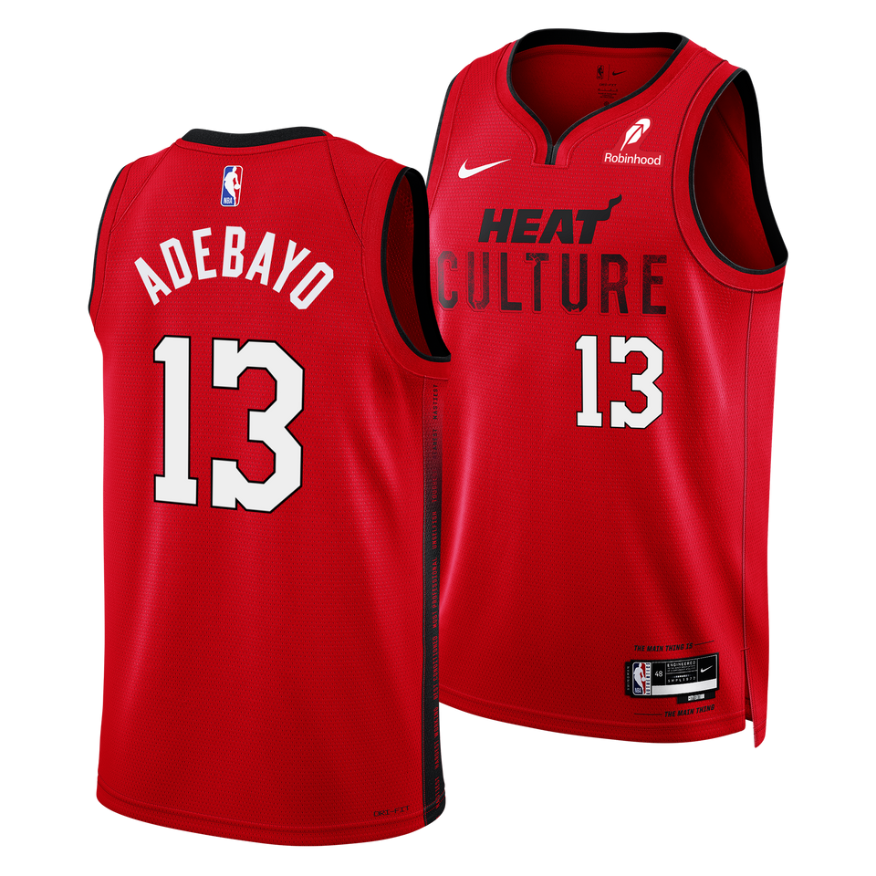 Bam Adebayo Nike HEAT Culture: Blood Red Youth Swingman Jersey