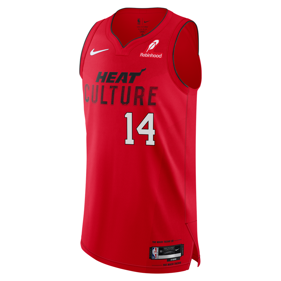 Tyler Herro Nike HEAT Culture: Blood Red Authentic Jersey