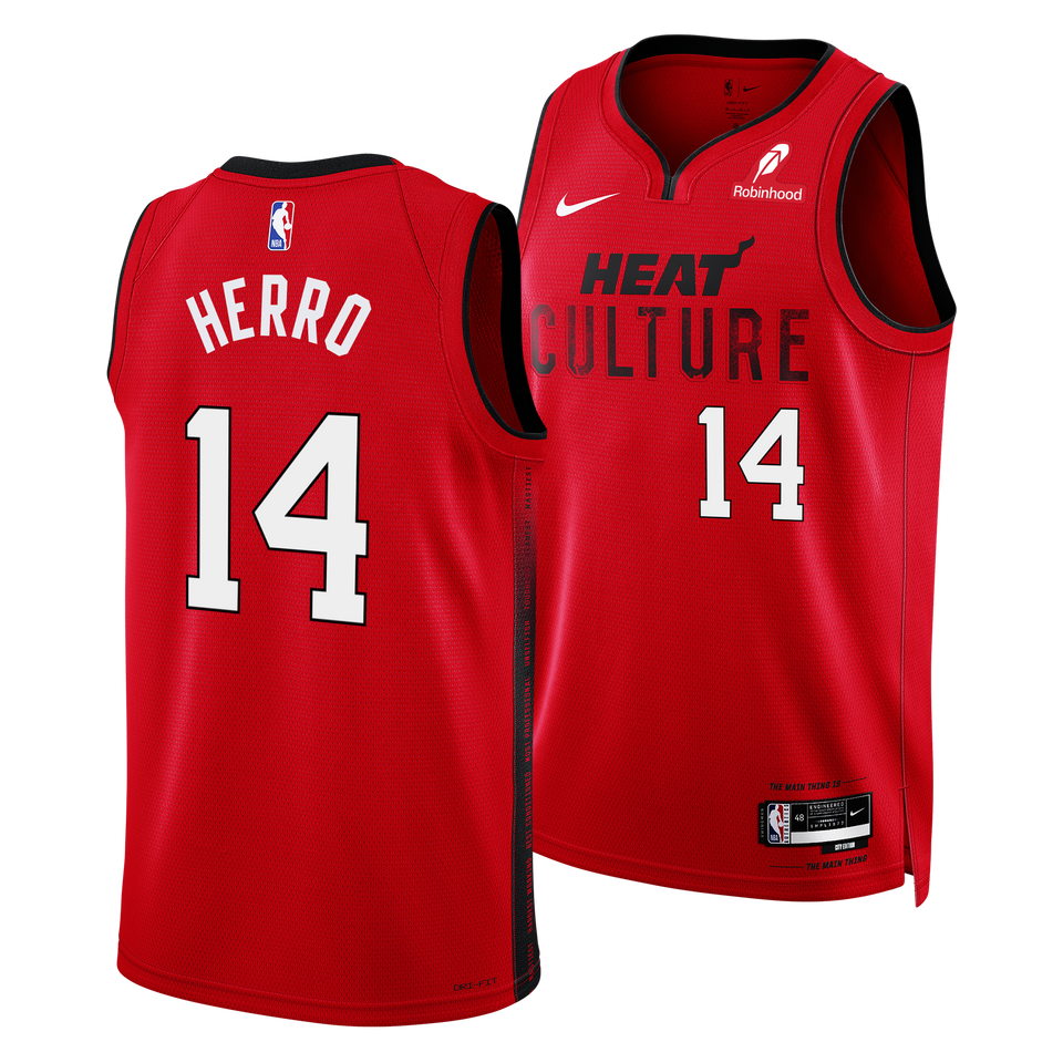 Tyler Herro Nike HEAT Culture: Blood Red Swingman Jersey
