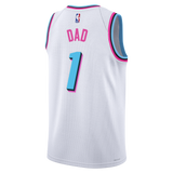 #1 Dad Nike Miami HEAT Original Vice Swingman Jersey