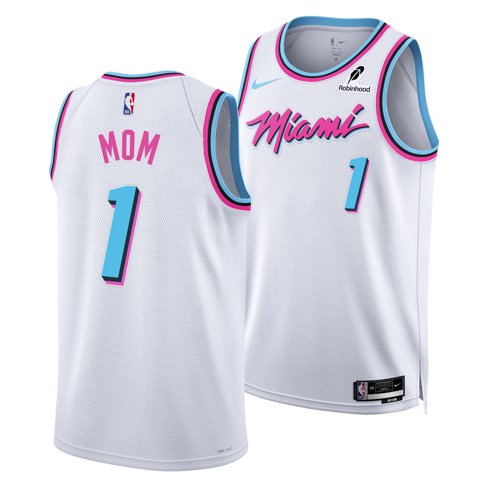 #1 Mom Nike Miami HEAT Original Vice Swingman Jersey