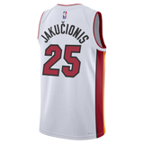 Kasparas Jakučionis Nike Miami HEAT Association White Swingman Jersey