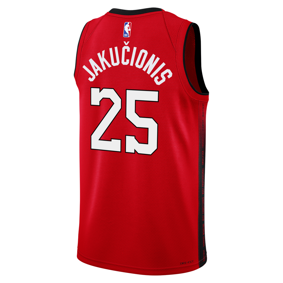 Kasparas Jakučionis Nike HEAT Culture: Blood Red Swingman Jersey